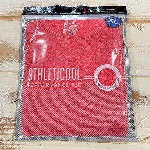 5/$20 NEW XL Men's Red Athleticool Performance SS Tee-Anti-Odor